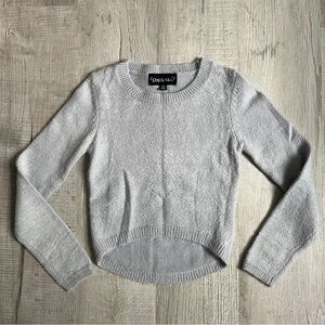 Dolls Kill light gray cropped sweater size xs only worn once like new condition